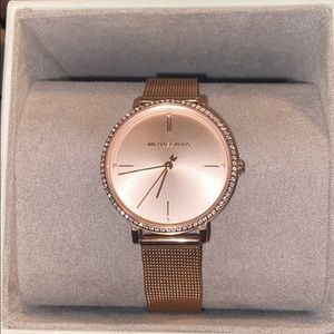 Rose Gold-Tone Stainless Steel Mesh Bracelet watch